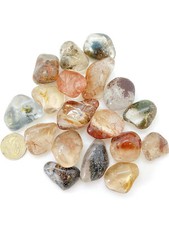 Mixed Rutilated Quartz Tumbled Stone, Natural Rutilated Quartz from Brazil