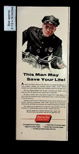 1955 America Fore Insurance Group Officer Cop Auto Life Vintage Print Ad 33556