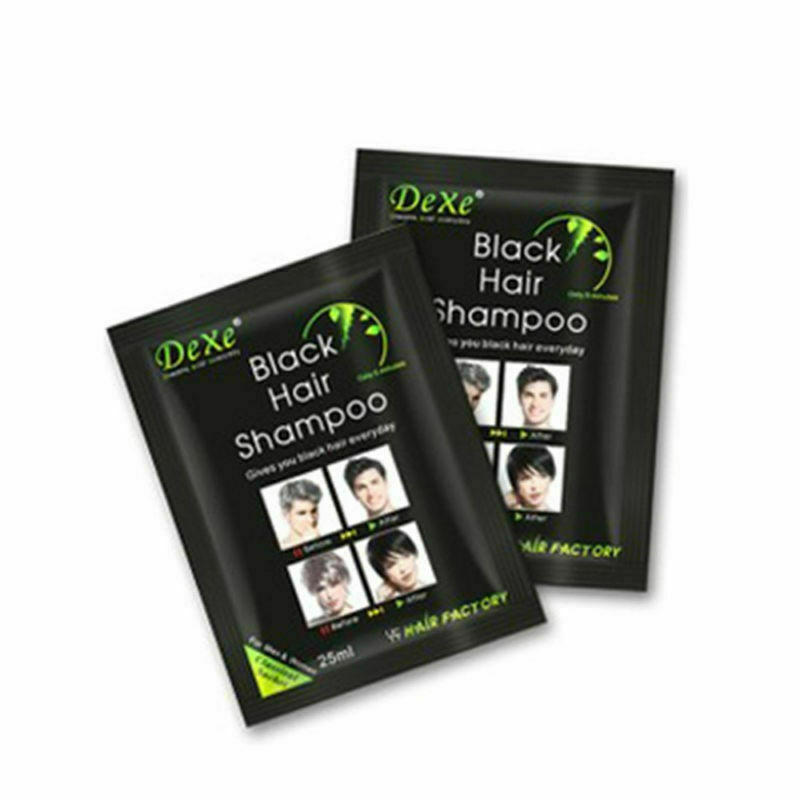 Hot Black Hair Shampoo White into Black 5 Minutes Hair Dye Natural Black 25mlx10
