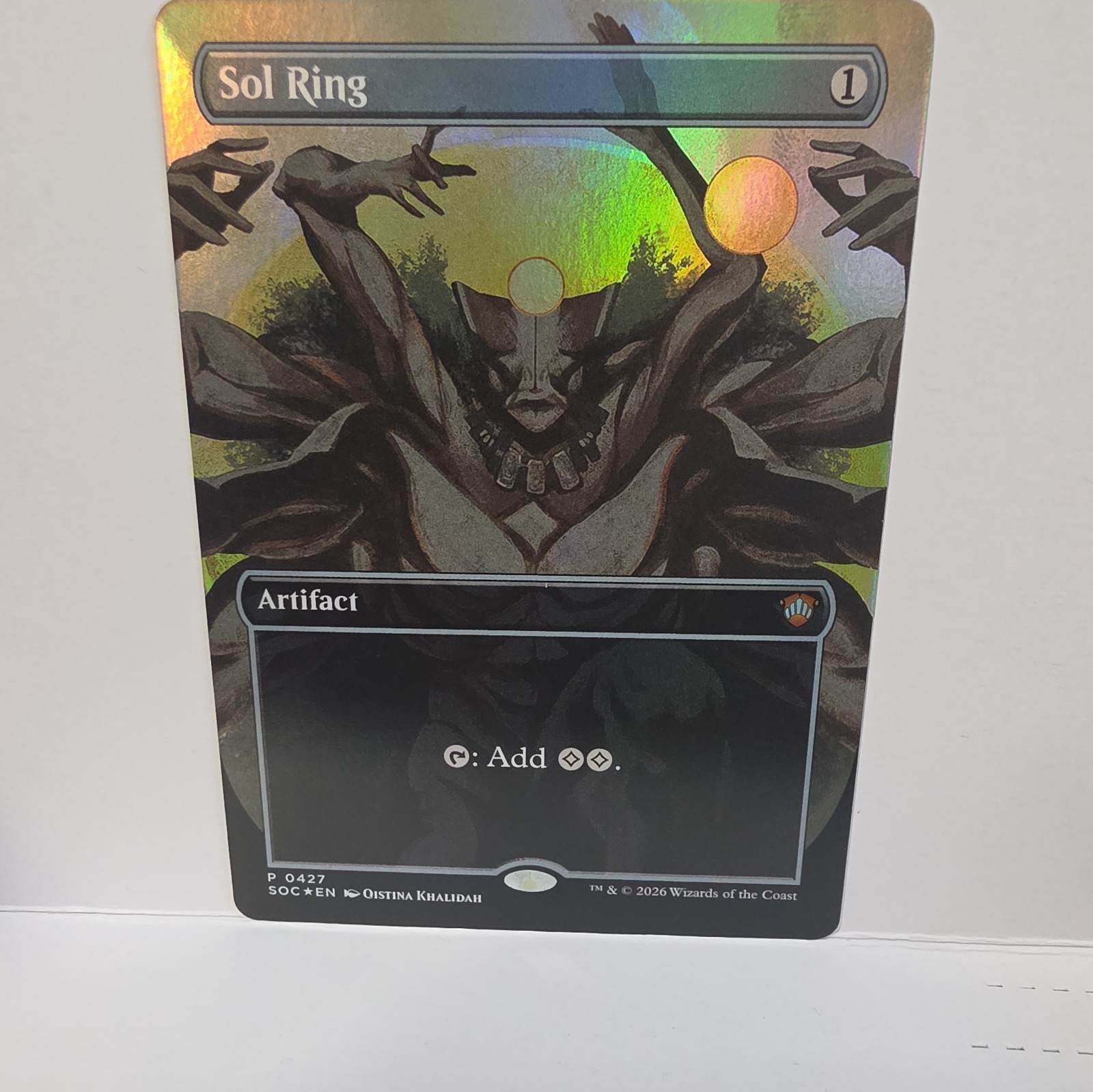 MTG SOC 427 Sol Ring Borderless Foil Promo