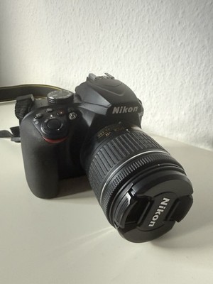 Nikon D D3400 24,2MP DSLR-Kamera - Schwarz (Kit mit AF-P DX 18-55mm VR Objektiv)