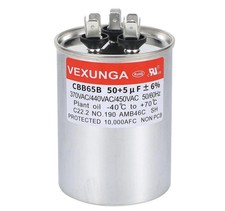 Ac Capacitor 50 5 Uf 50/5 Mfd 370 Or 440 Or 450 Vac Cbb65b Dual Run Start Capaci