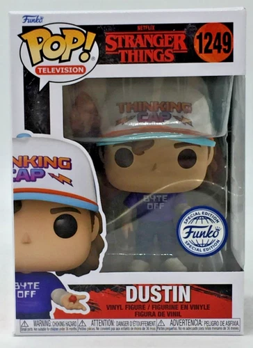 Funko Pop! Television Stranger Things Dustin #1249 Funko Special Ed W/ Protector