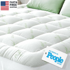 Ultra Soft Full Size Mattress Topper - Viscose Made from Bamboo Pillow Top Mattr
