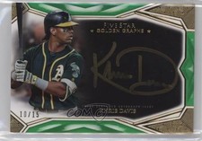 2019 Topps Five Star Golden Graphs Green 10/15 Khris Davis #GG-KD Auto 0nr3