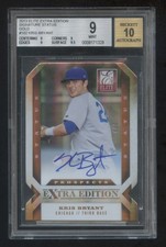 BGS 9 10  KRIS BRYANT 2013 DONRUSS ELITE GOLD RC AUTOGRAPH #ED 4/5 ON CARD AUTO