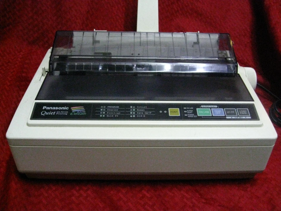 Panasonic KX-P2135 24pin color Dot-Matrix Printer Quiet Vintag Pin+regular paper - Image 3 of 4
