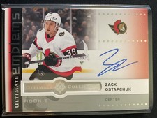 Zack Ostapchuk 2024-25 UD Ultimate Emblems On Card Auto RC #UER-ZO