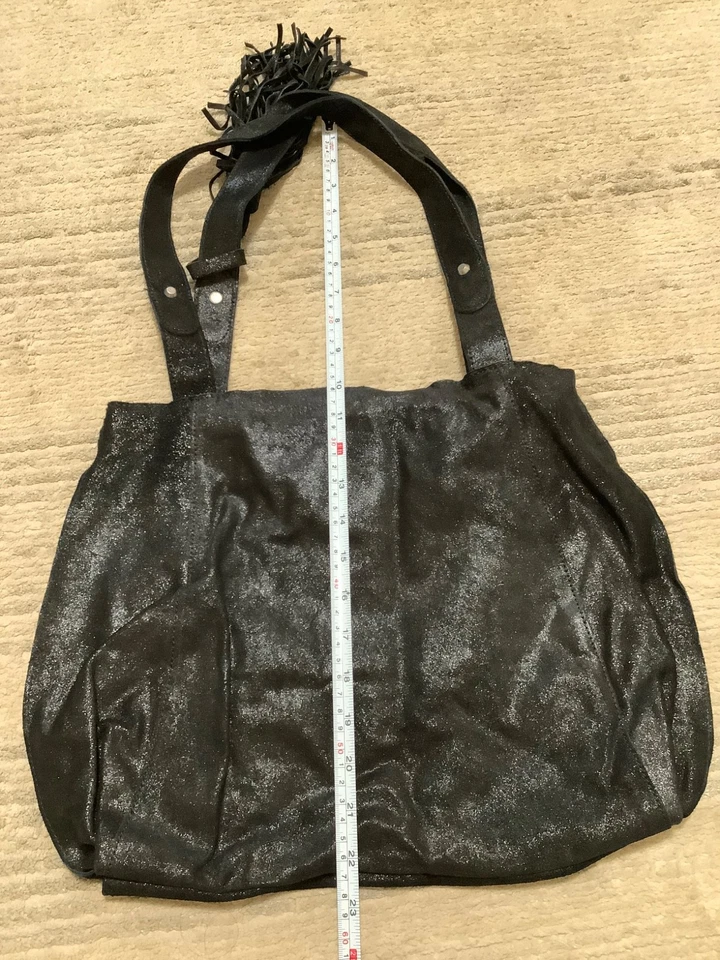 Banana Republic Black Shimmer Bag with Fringe Accent NWT - Image 2 of 4