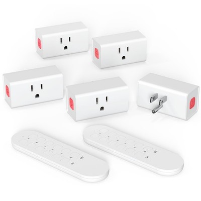 SURNICE Mini Remote Control Outlet Plug, 15A Wireless Light Switch Plug for H...