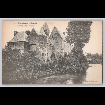 Antique Postcard Blangy-sur-Bresle Le Manoir de Fontaine France Architecture