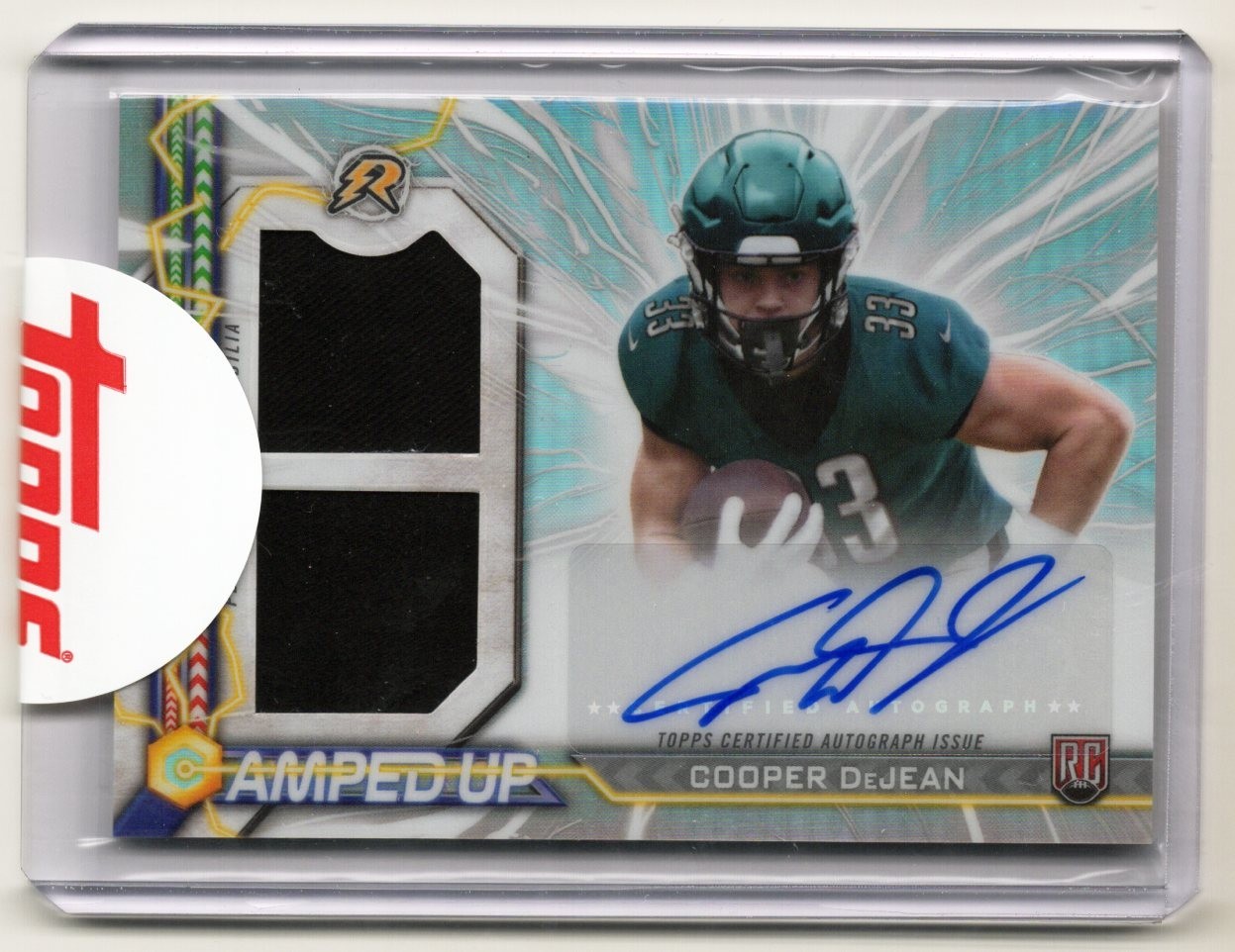 2024 Topps Resurgence Cooper DeJean Amped Up Rookie Patch Auto RC #AU-CD Eagles