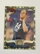 2013 Topps Chrome Chargers Brad Sorensen Camo Refractor Rookie /499 #67