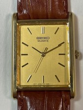 SEIKO 7N01-5868 Quartz Gold Men Watch Battery Replaced Japan