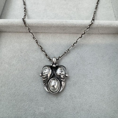 Georg Jensen 1994 Year Pendant Necklace Sterling Silver 925 with Pouch - Picture 3 of 12