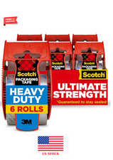 Scotch Heavy Duty Shipping Packing Tape, Clear, Packing Tape for Moving Boxes an