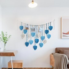 Feuille Macramé Tissé Tenture Murale Chic Ornements À La Main Gland Frange
