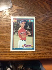1991 Topps Chipper Jones Rookie Card #333 Atlanta Braves HOF Draft Pick. rookie card picture