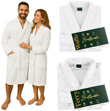 100% Cotton Luxury Unisex Waffle Bathrobe Soft Dressing Gown Men Women Bath Robe