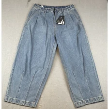 Musinsa Standard Balloon Wide Leg Womens Sz 36 Jeans Denim