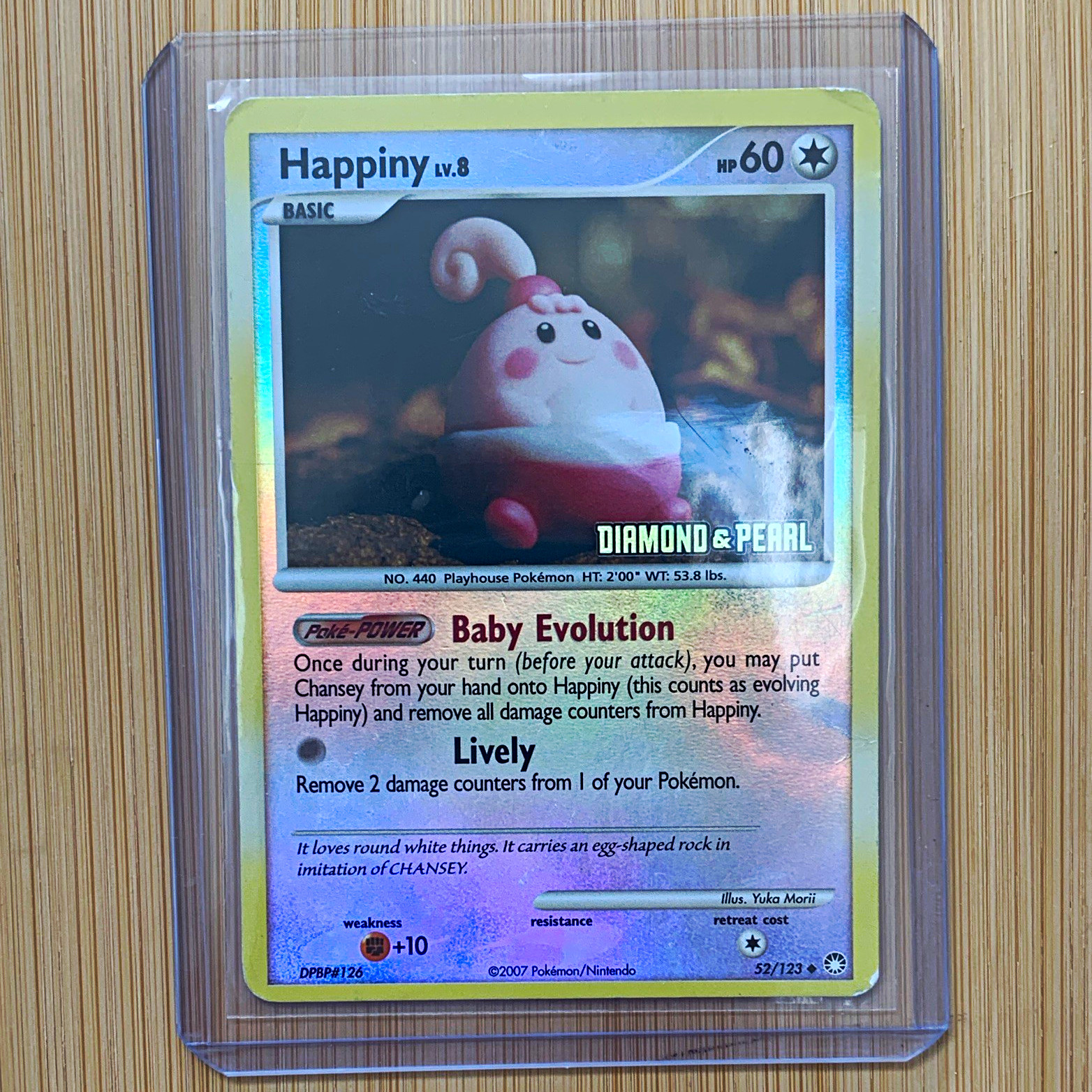 Pokemon TCG Happiny 52/123 Mysterious Treasures Reverse Holo Uncommon ENG 60HP