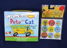 Pete the Cat I Can Learn to Read Readers Phonics Boxed Set 12 book  Sticker Lot