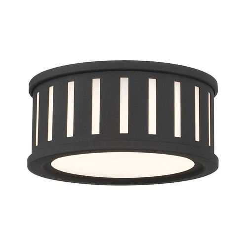 Crystorama Kendal 2 Light Flush Mount, Black Forged - KEN-2200-BF - Picture 1 of 1