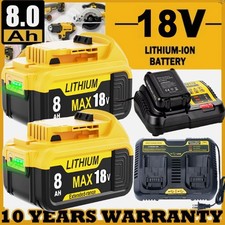 For DeWalt 18V Battery / Charger 6.0Ah 8.0Ah Li-ion DCB184 DCB181 DCB182 Power
