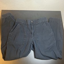 Gap Women's XS True Black Utility Mid Rise Elastic Twill Jogger