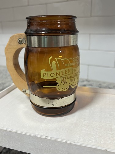 Nebraska Travel Souvenir -Pioneer Village -Glass Jar Mug/Cup - The Harold Warp