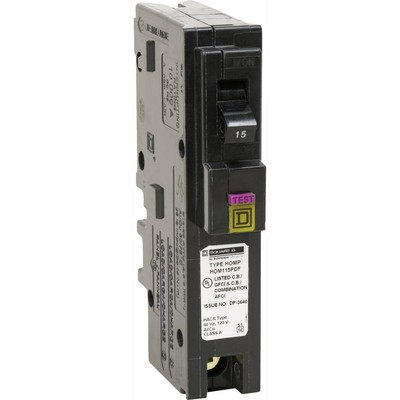 #ad Schneider Square D 15A Combines CAFI amp; GFI Electric Circuit Breaker HOM115PDF $45.95