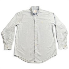 Brooks Brothers 346 Mens M Light Blue Oxford Supima Cotton Button Down