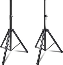 Adjustable Speaker Stands Pair, Heavy Duty Tripod, 35-60 Inch Height, 35mm Inser
