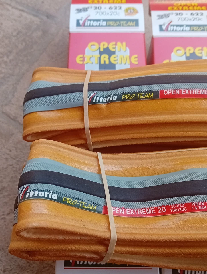 Nib Vittoria Open Tubular 700x20 Pair L'Eroica Colnago White Tires... - Image 2 of 4