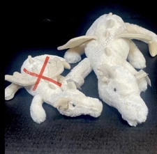 BNWT 1 Jellycat Snow Dragon  26”/20”Tail Unfurled/tail furled Med/Large See Size