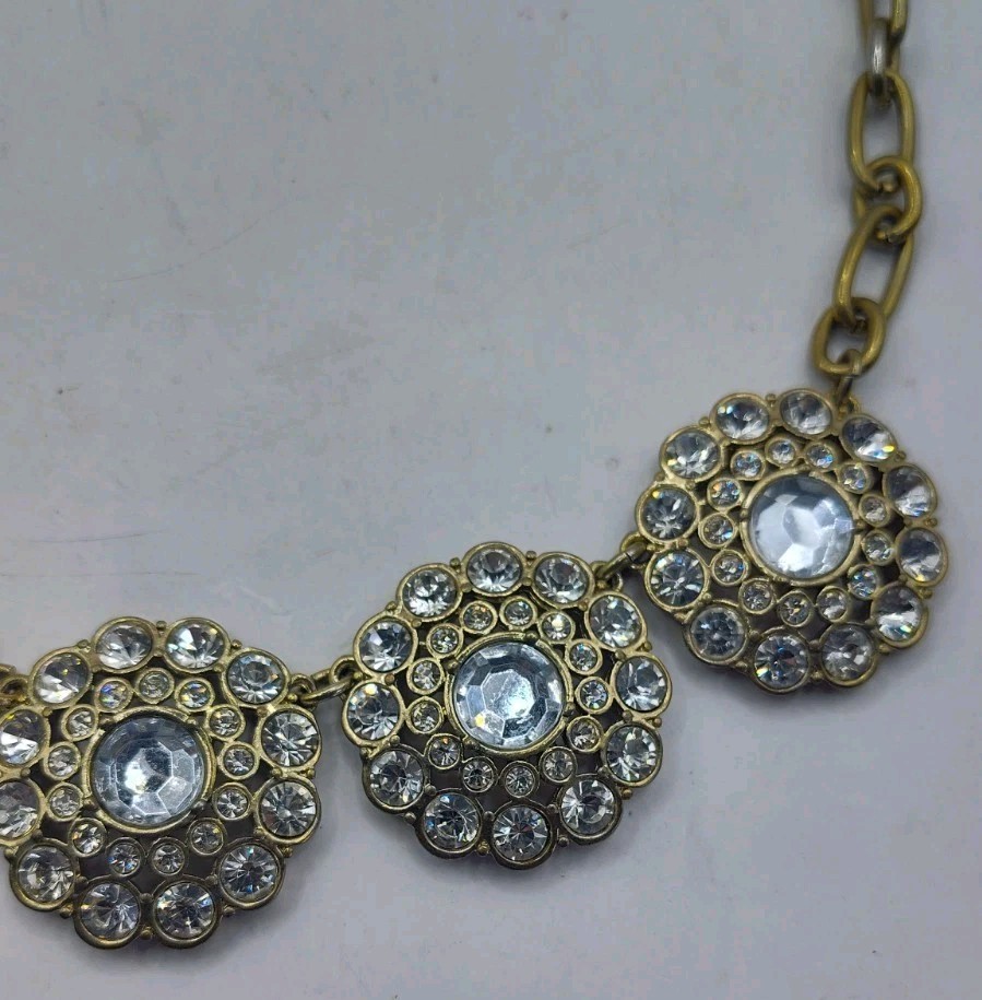 J. Crew Signed Rhinestone Statement Collar Neckla… - image 7