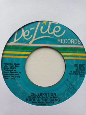 Kool & The Gang De-Lite Records 807 45 RPM VG  Celebration
