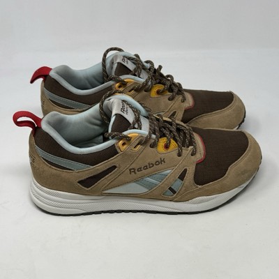 Reebok Ventilator So Hexalite Shoes Womens 8 Brown Blue Suede Running Sneakers
