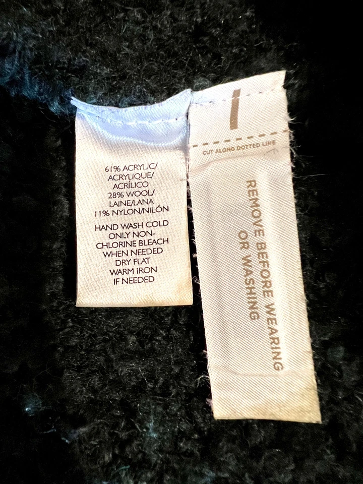 Suéter tejido grueso verde bosque Ann Taylor Loft, talla M, pequeño, EC Foto 3 de 4