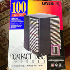 Laserline CD100RT2 100-Capacity CD Spinner Storage Tower, Black Plastic