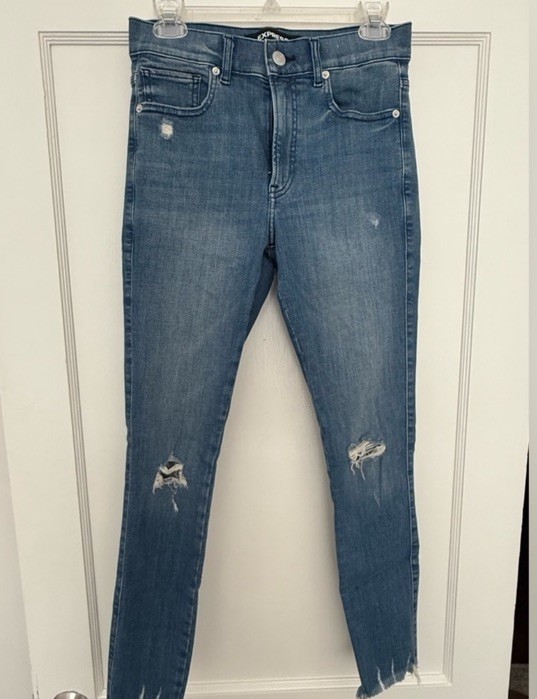Express hyper stretch Distressed Ankle Skinny leg… - image 1