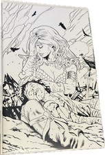 Sonja Reborn #4 Bonus Virgin Variant 1:7 Greg Land Line Art
