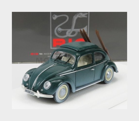 RIO-MODELS 4682 Volkswagen - Beetle Maggiolino Mit Ski 1950 - Winterurlaub Wi-image