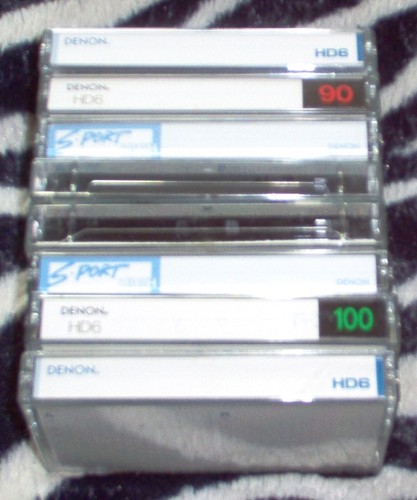 Lot Of 8 USED Denon Recordable Cassettes Type II CrO2 / Metal  90 to 100 min