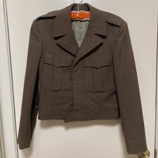 Vintage WWII Wool Field Jacket World War II 1940s 36R Cropped Short Military