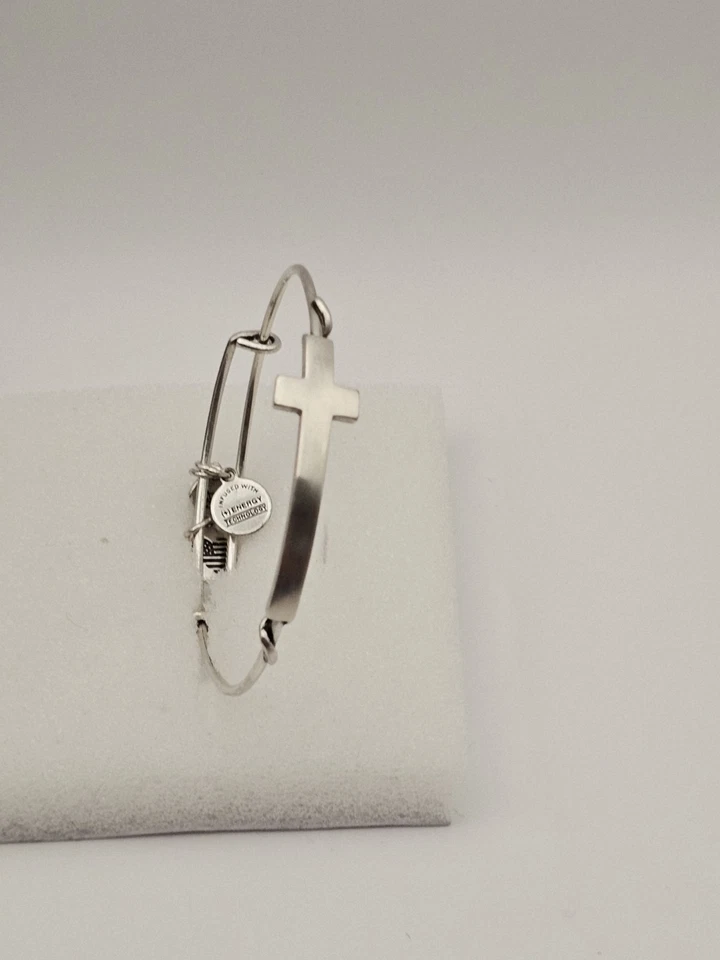 ALEX & ANI Cruz de Protección Espiritual ✝️ Pulsera Envolvente Estilo Grueso Plata ✨️⭐️ Foto 4 de 4