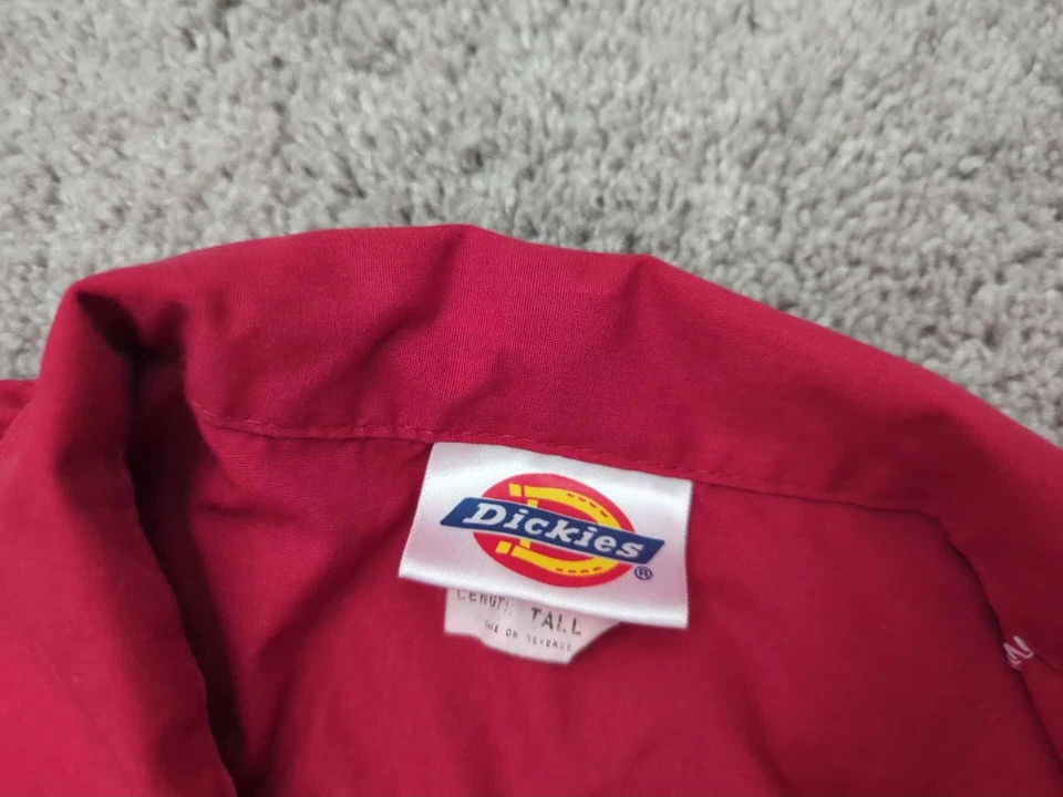 Dickies Overalls Mens Large TALL Red Short Sleeve Utility Workwear - Image 2 of 4