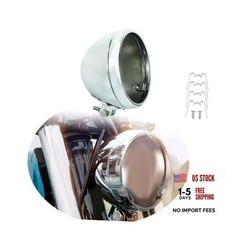 7" LED Headlamp Shell Protective Cover Motorcycle 7 Inch Head Lamp Chrome