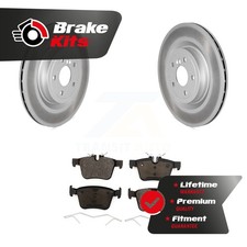 Rear Coated Disc Brake Rotors And Ceramic Pads Kit For 2017-2019 Jaguar XE 3.0L