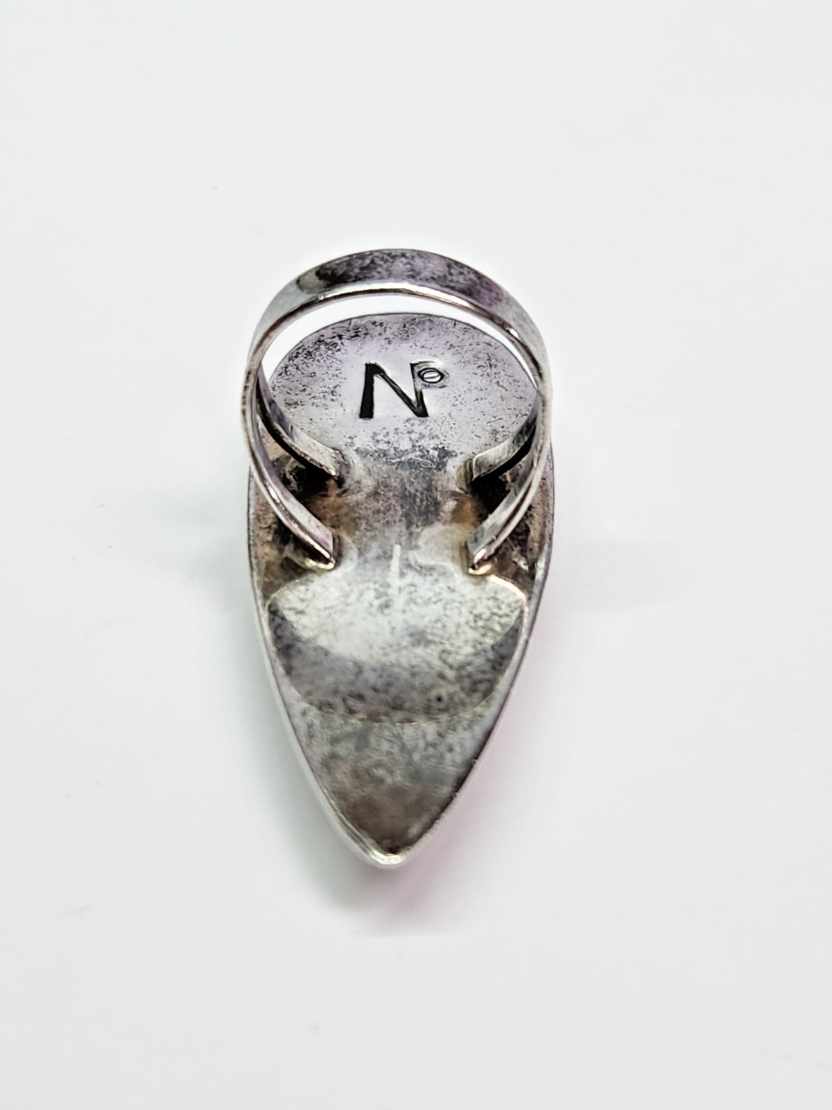 NAVAJO Nelson Piaso Sterling Silver Oval Shadow Box T… - Gem